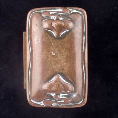 Knob is 2 1/4 by 1 3/8 inches.